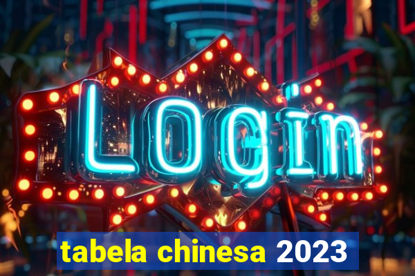 tabela chinesa 2023